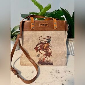 Wrangler Brown and Cream Crossbody Bag